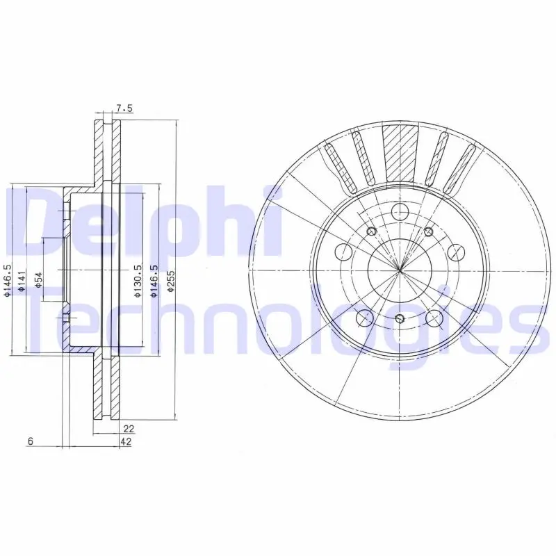 спирачен диск DELPHI              