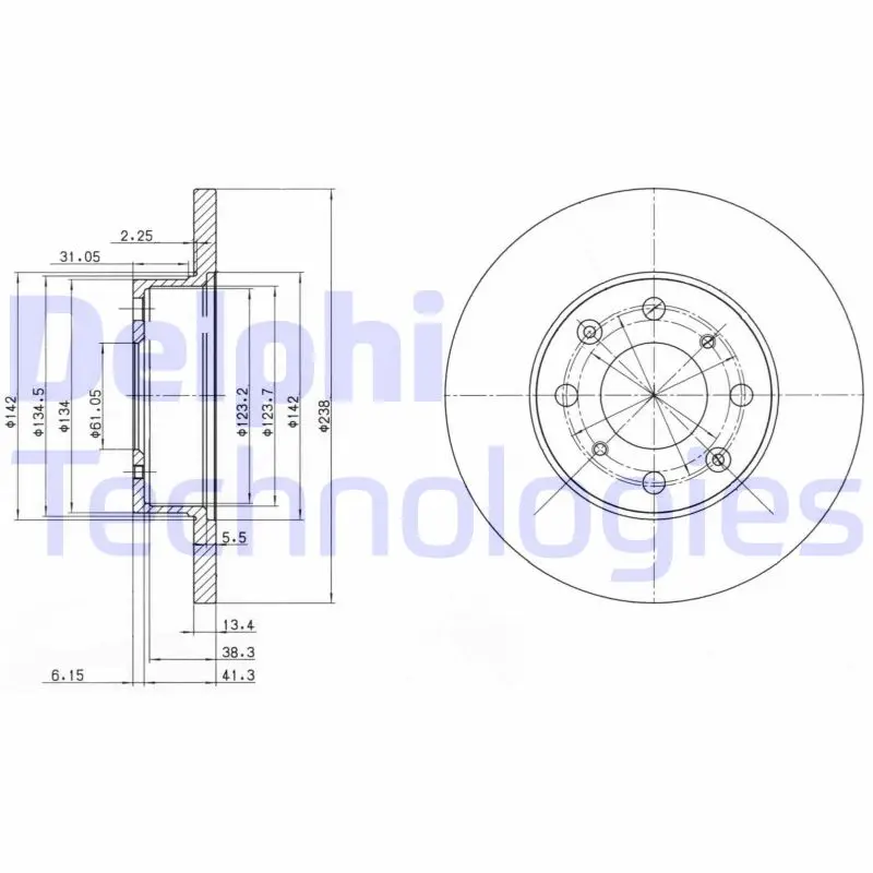 спирачен диск DELPHI              