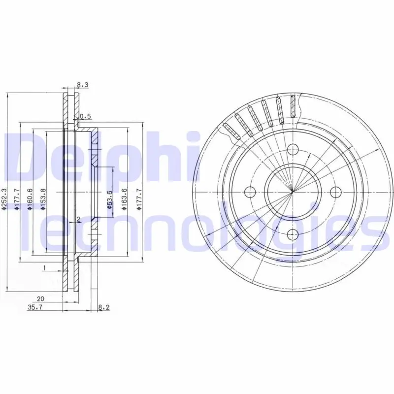 спирачен диск DELPHI              
