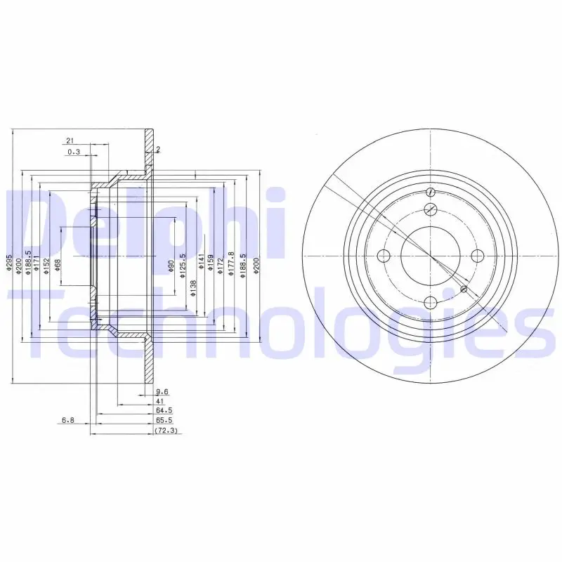 спирачен диск DELPHI              