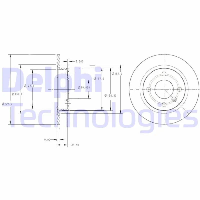 спирачен диск DELPHI              