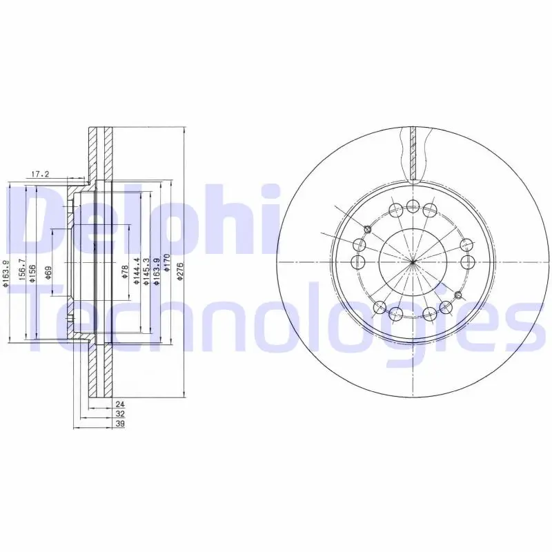 спирачен диск DELPHI              