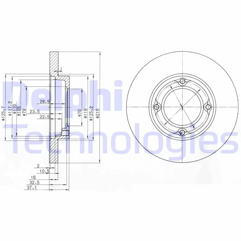 спирачен диск DELPHI              