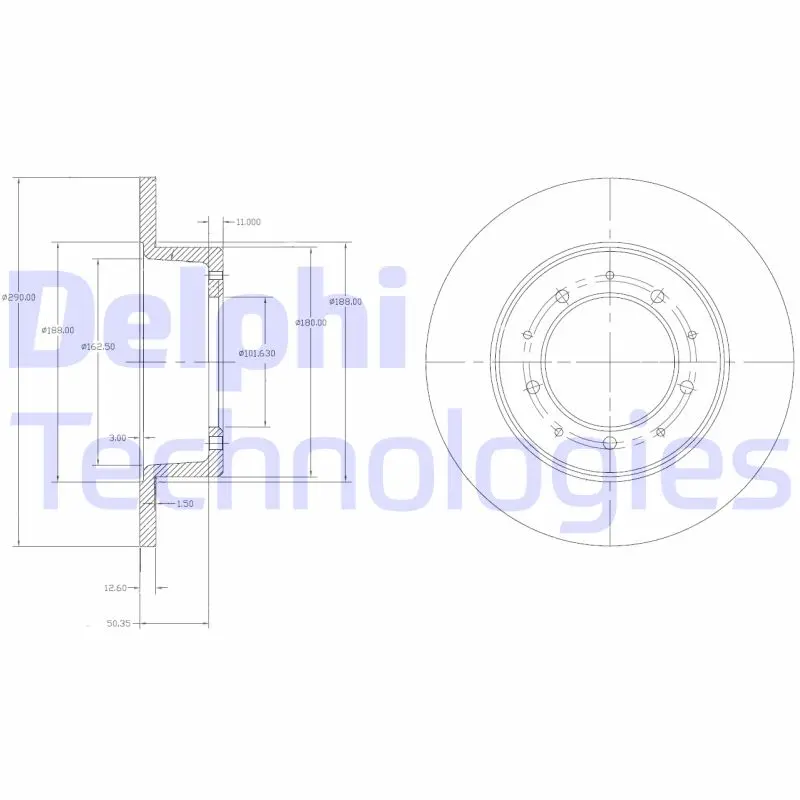 спирачен диск DELPHI              