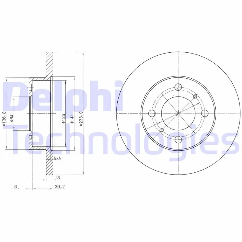 спирачен диск DELPHI              