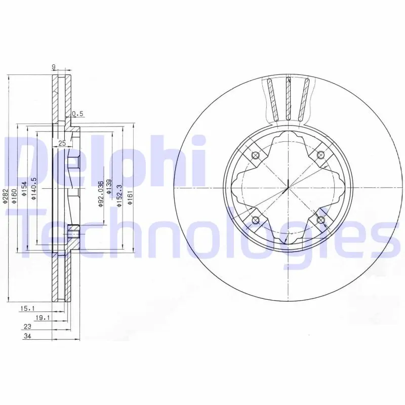 спирачен диск DELPHI              