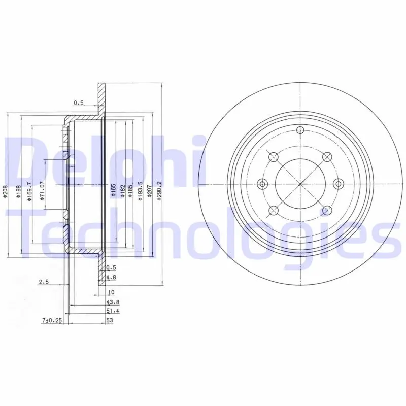 спирачен диск DELPHI              
