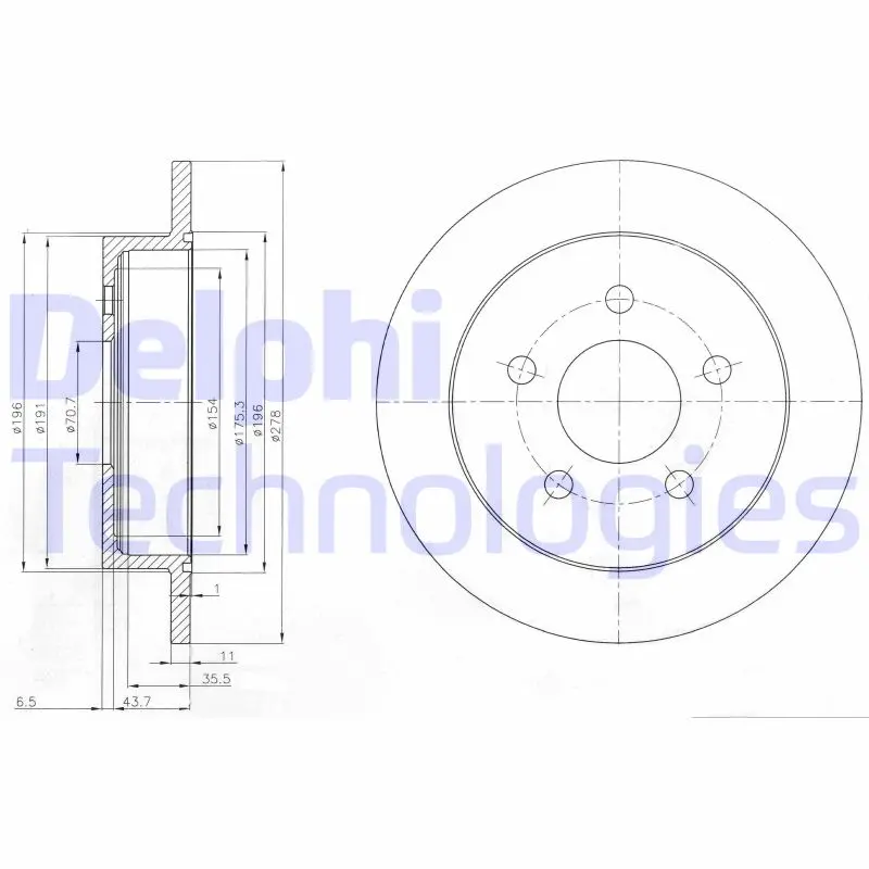 спирачен диск DELPHI              