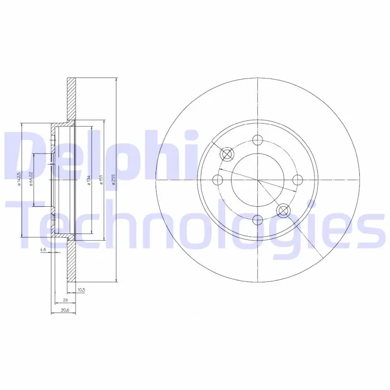 спирачен диск DELPHI              