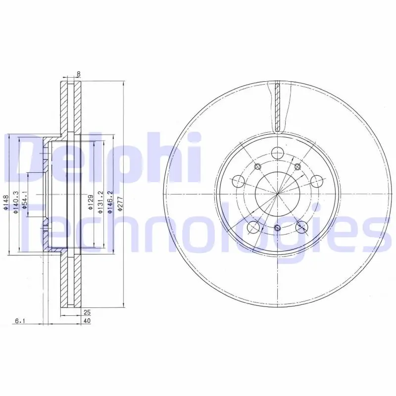 спирачен диск DELPHI              