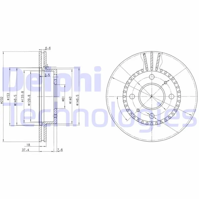 спирачен диск DELPHI              