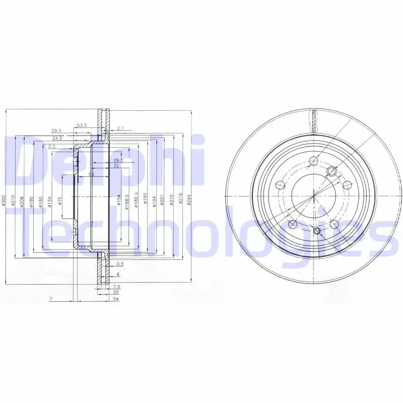 спирачен диск DELPHI              