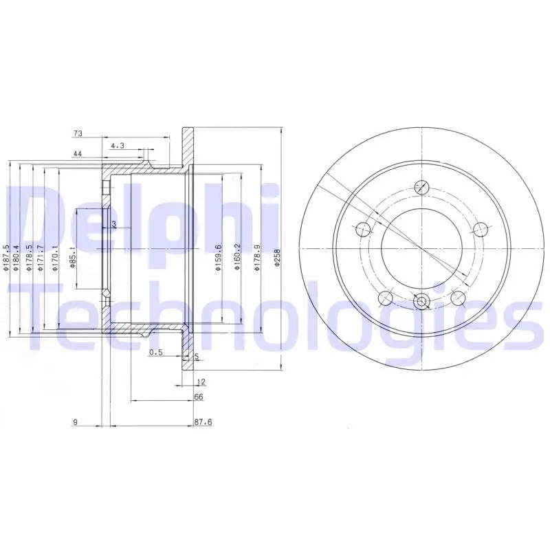 спирачен диск DELPHI              