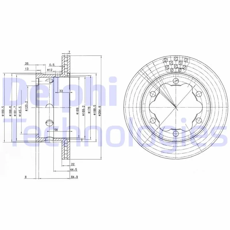 спирачен диск DELPHI              