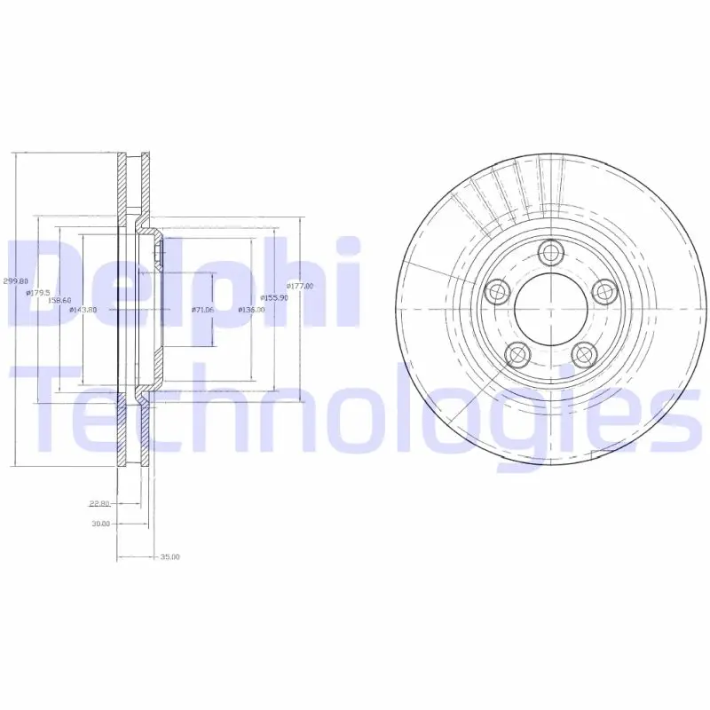 спирачен диск DELPHI              