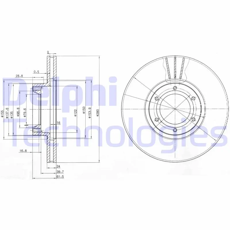 спирачен диск DELPHI              