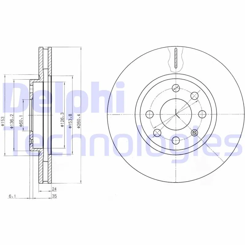 спирачен диск DELPHI              