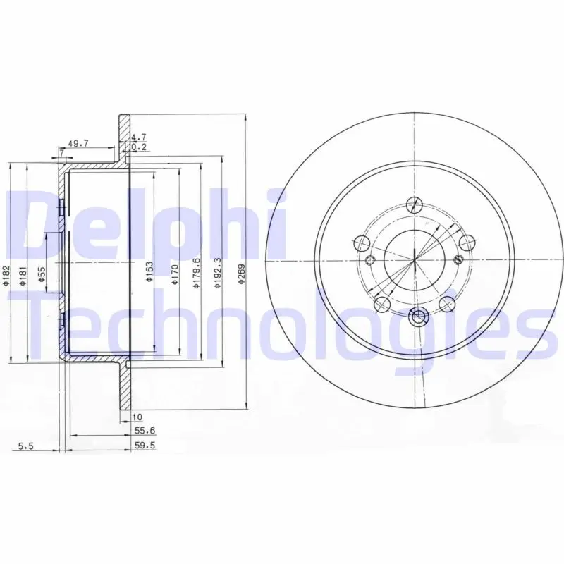 спирачен диск DELPHI              