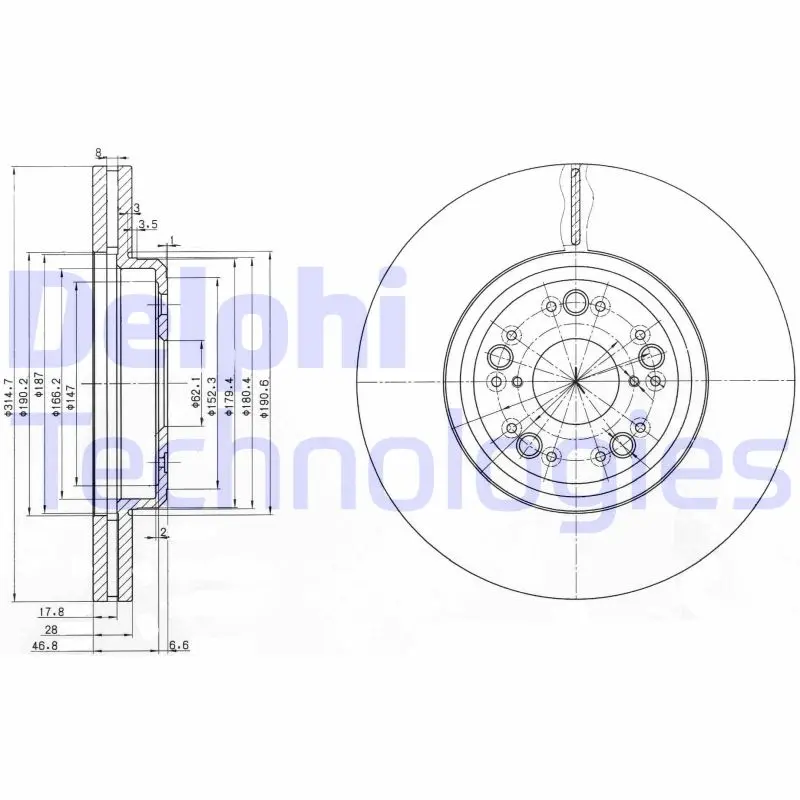 спирачен диск DELPHI              