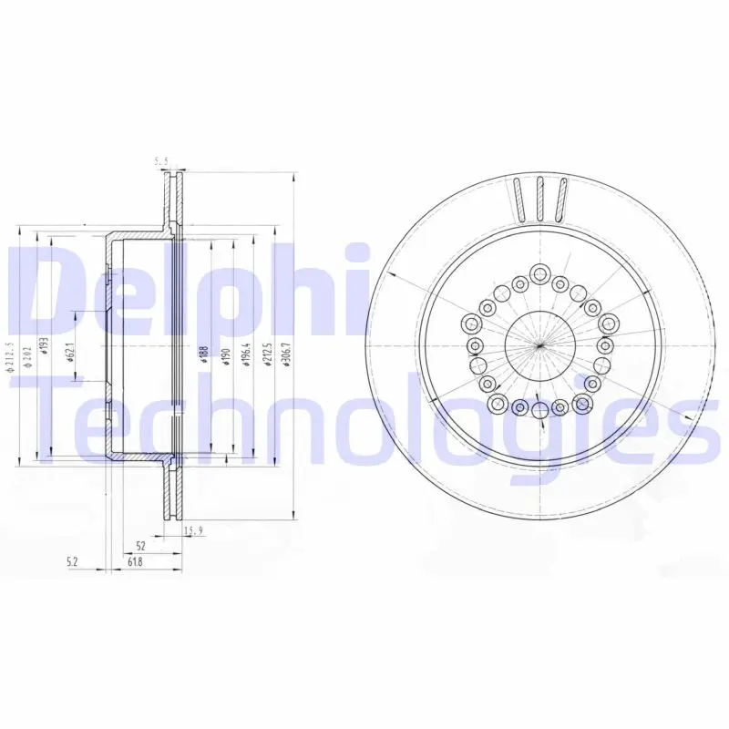 спирачен диск DELPHI              
