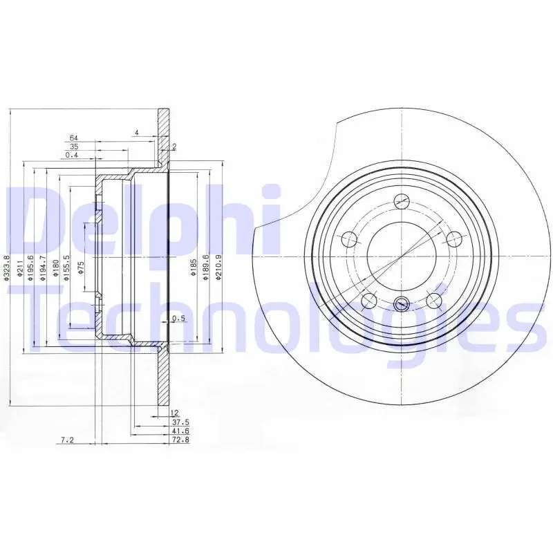 спирачен диск DELPHI              