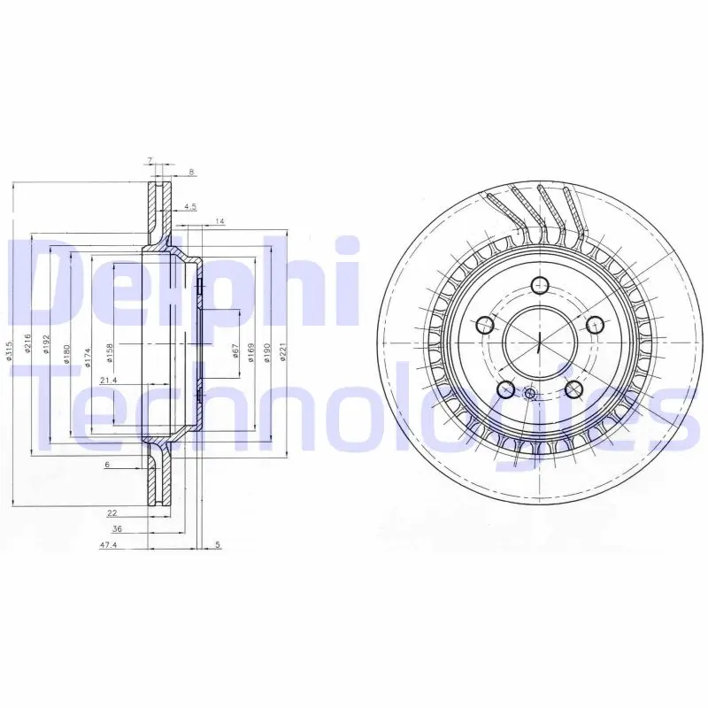 спирачен диск DELPHI              