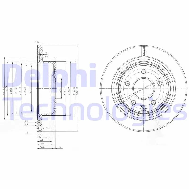 спирачен диск DELPHI              