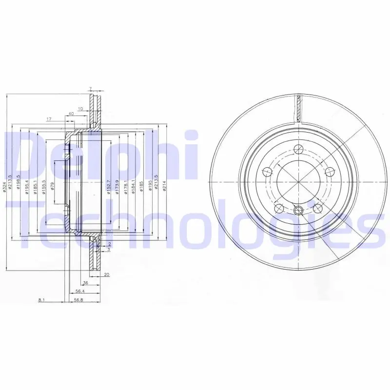 спирачен диск DELPHI              