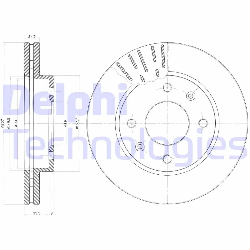 спирачен диск DELPHI              