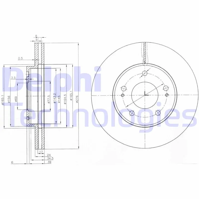 спирачен диск DELPHI              