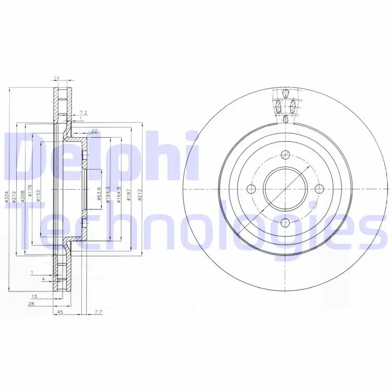 спирачен диск DELPHI              