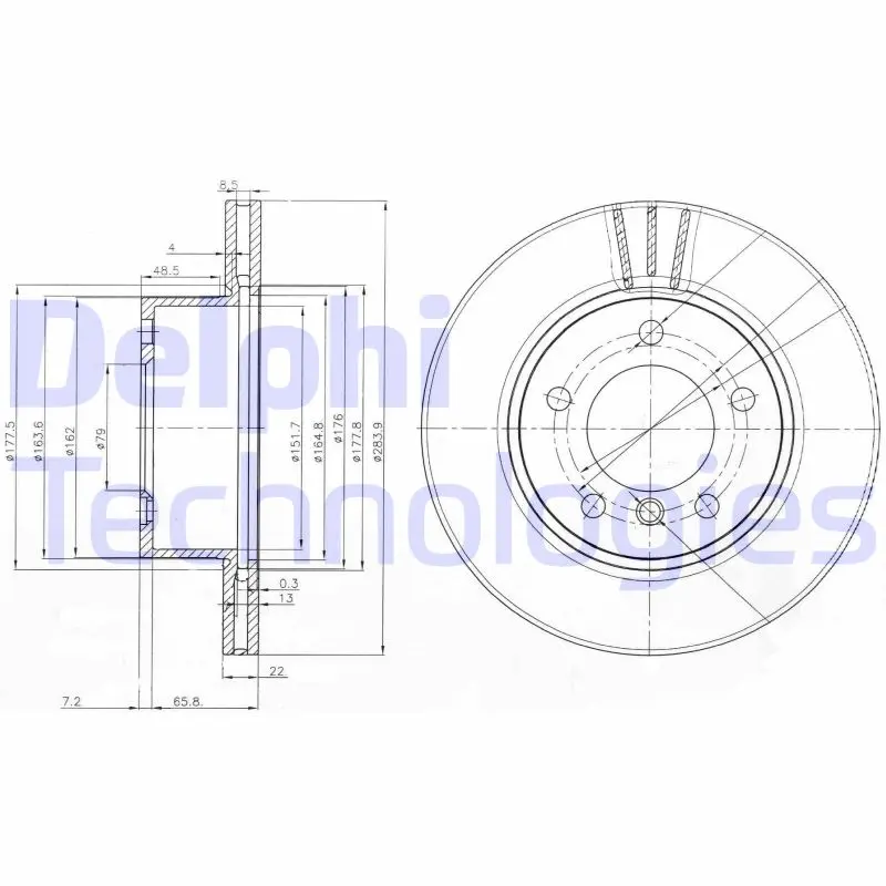 спирачен диск DELPHI              