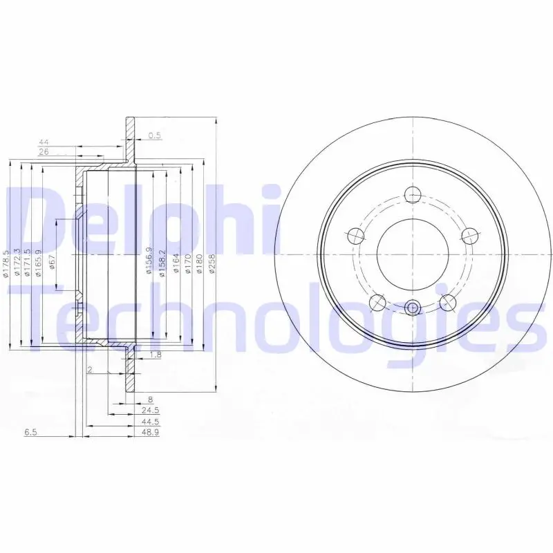 спирачен диск DELPHI              