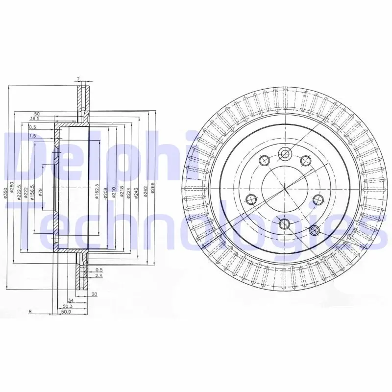 спирачен диск DELPHI              