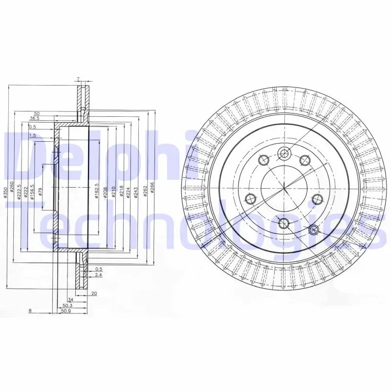 спирачен диск DELPHI              