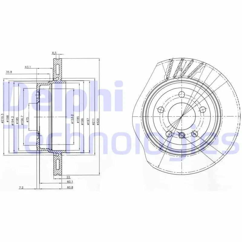 спирачен диск DELPHI              