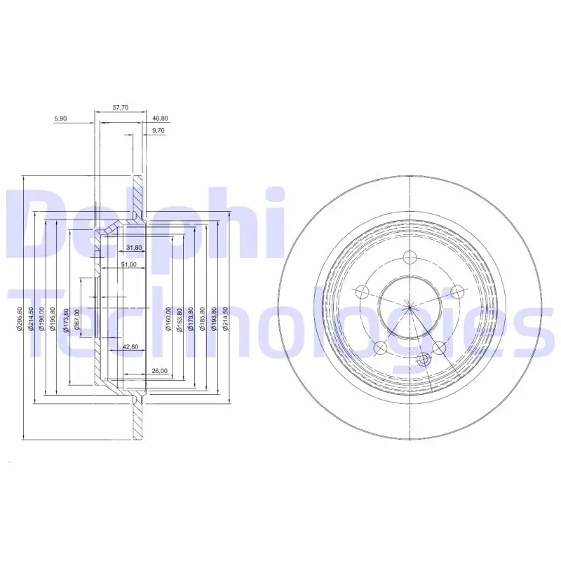 спирачен диск DELPHI              