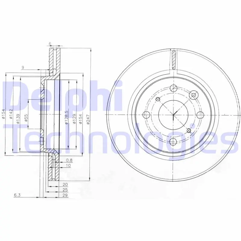спирачен диск DELPHI              