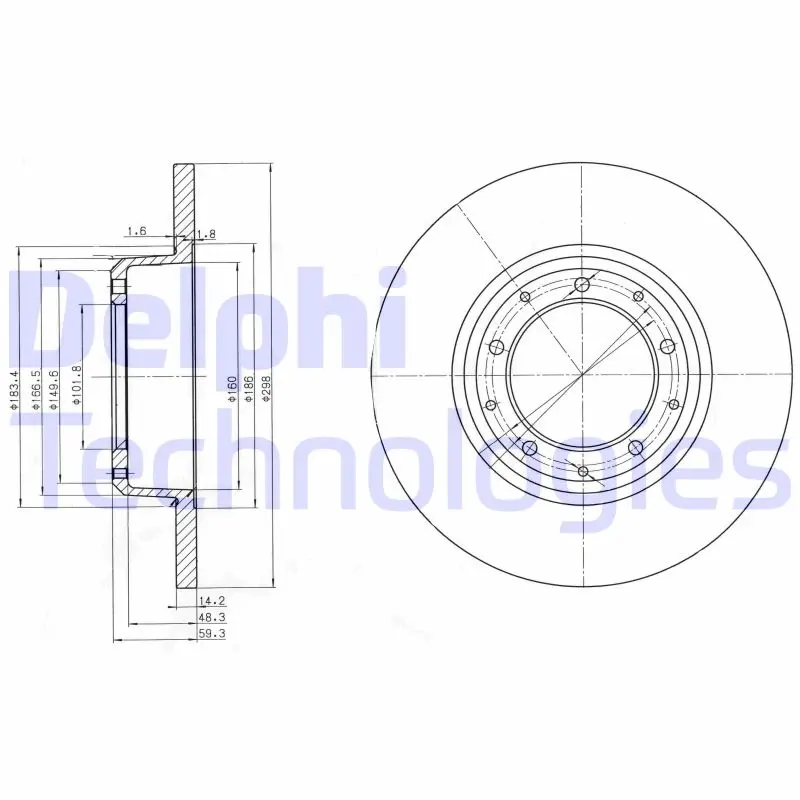 спирачен диск DELPHI              