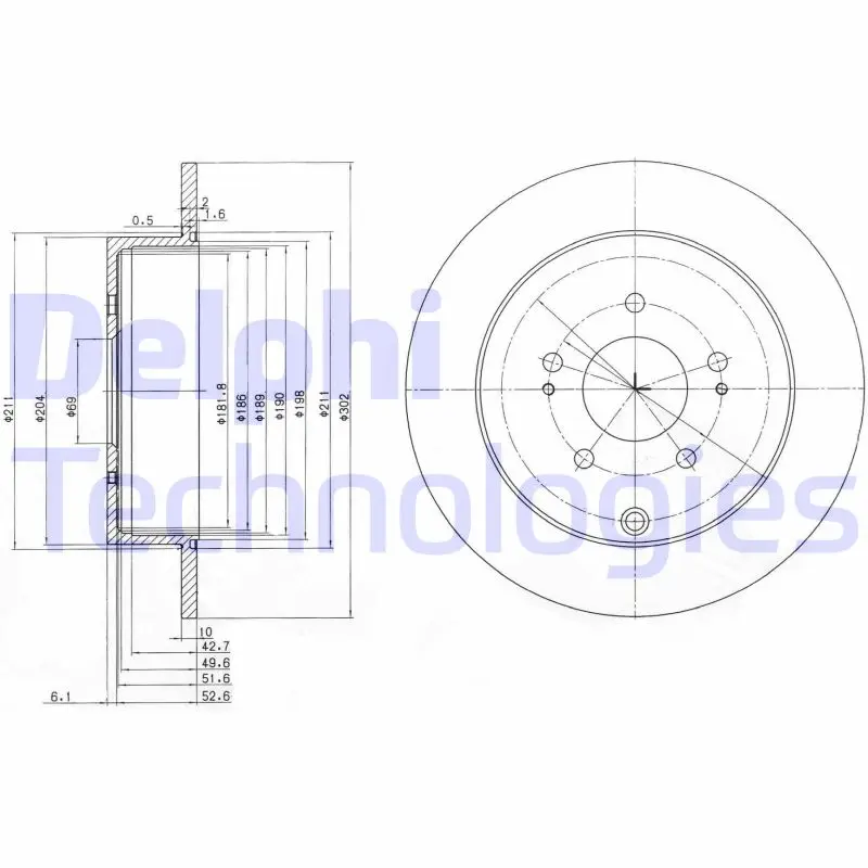 спирачен диск DELPHI              