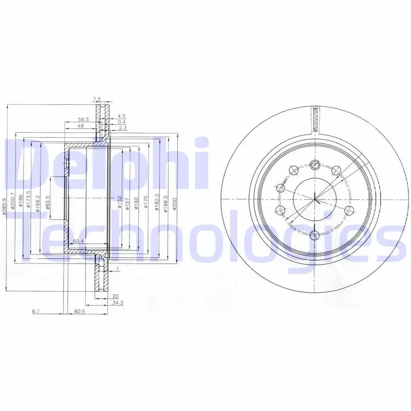 спирачен диск DELPHI              
