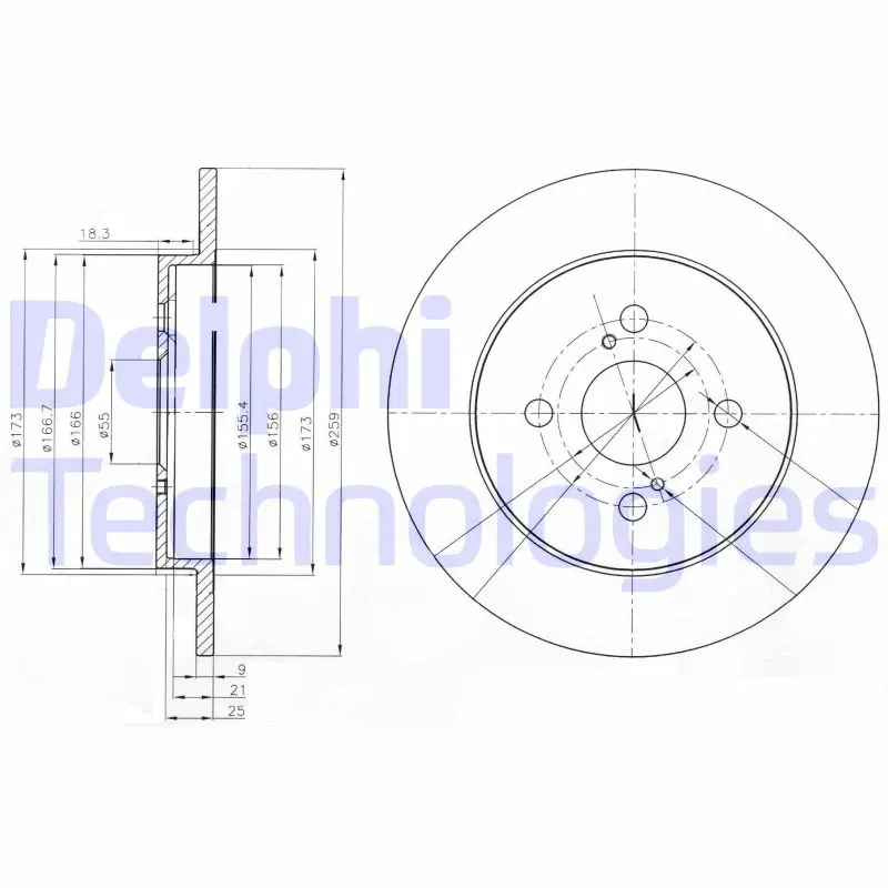 спирачен диск DELPHI              