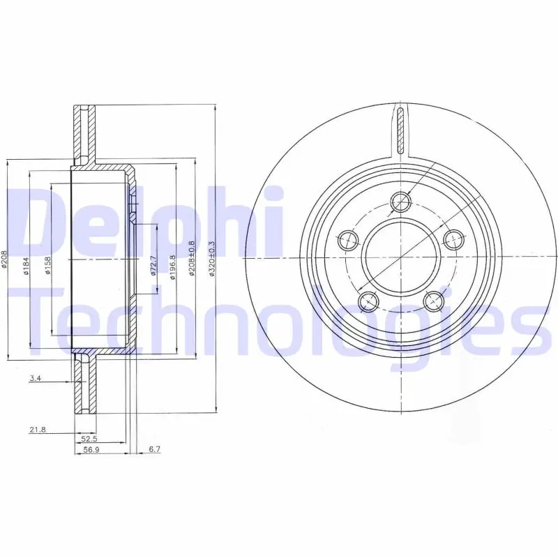спирачен диск DELPHI              