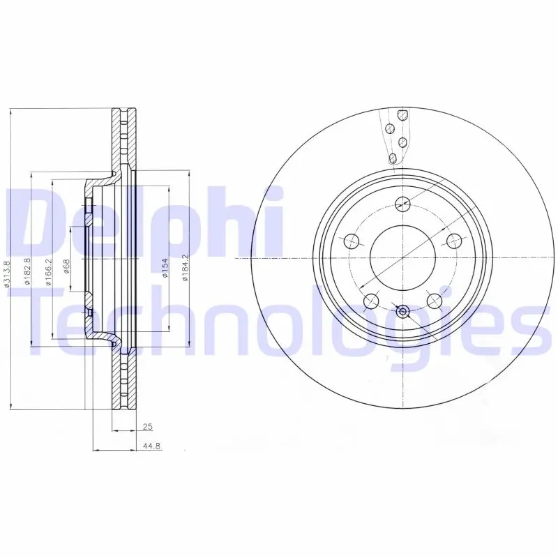 спирачен диск DELPHI              