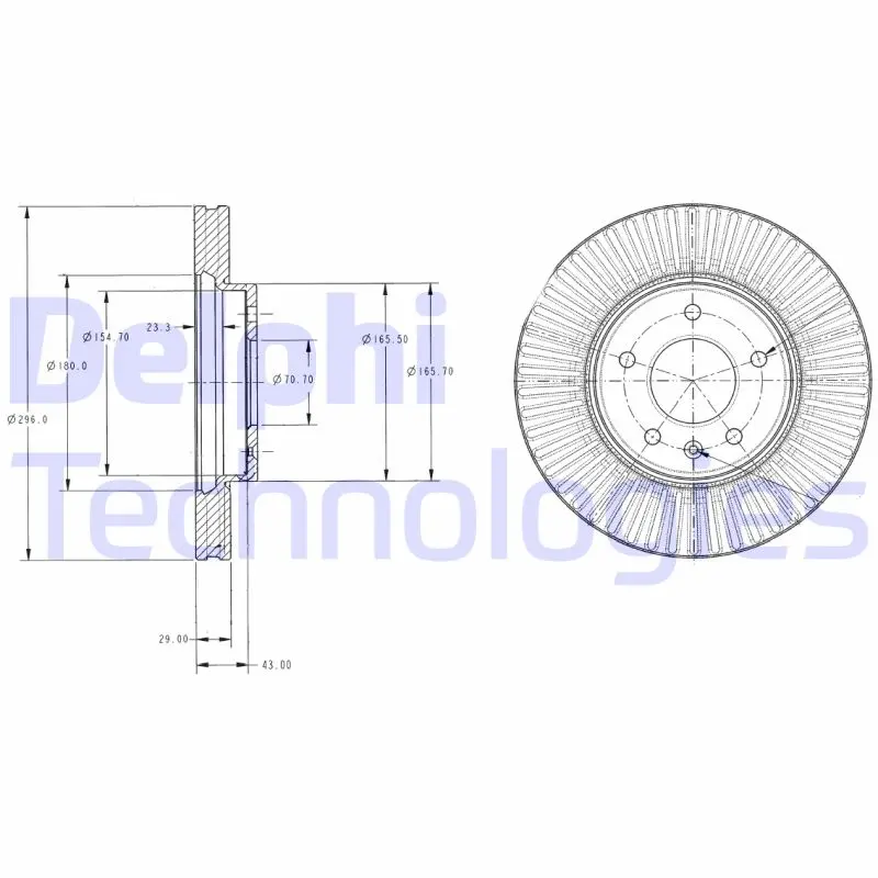 спирачен диск DELPHI              