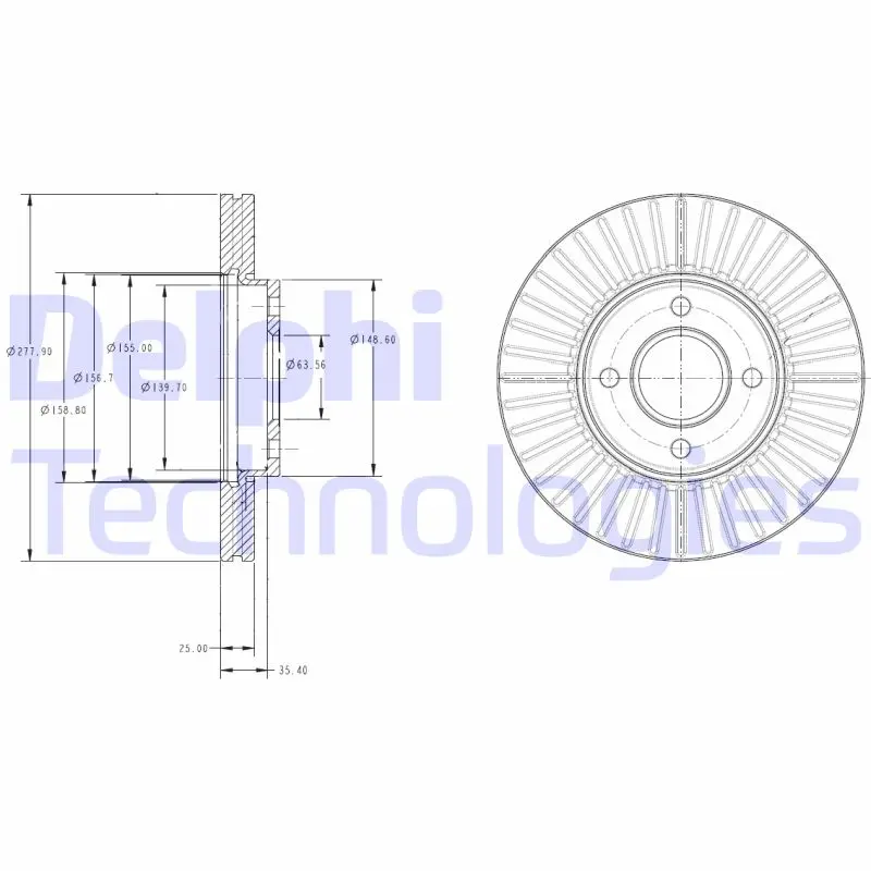 спирачен диск DELPHI              