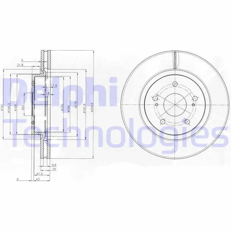 спирачен диск DELPHI              