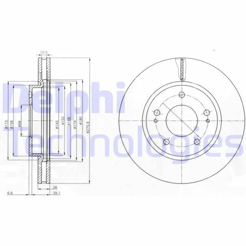 спирачен диск DELPHI              