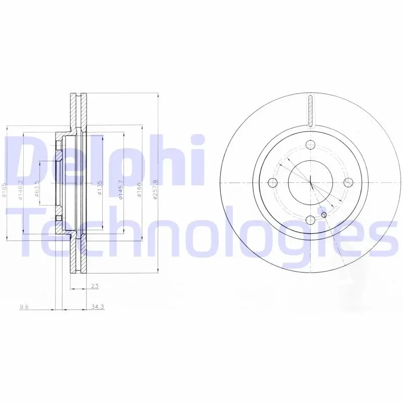 спирачен диск DELPHI              