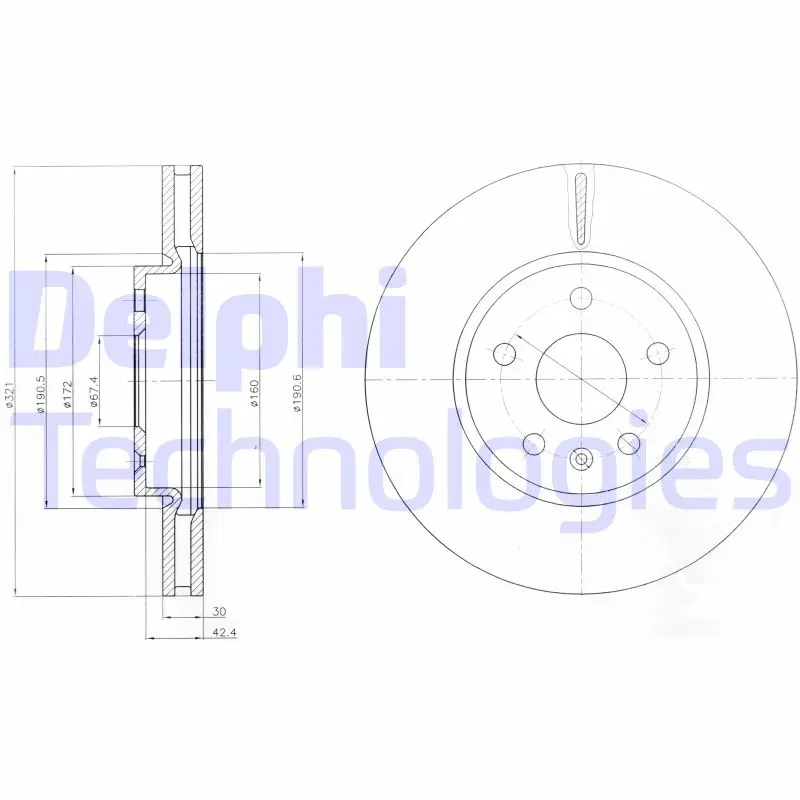 спирачен диск DELPHI              